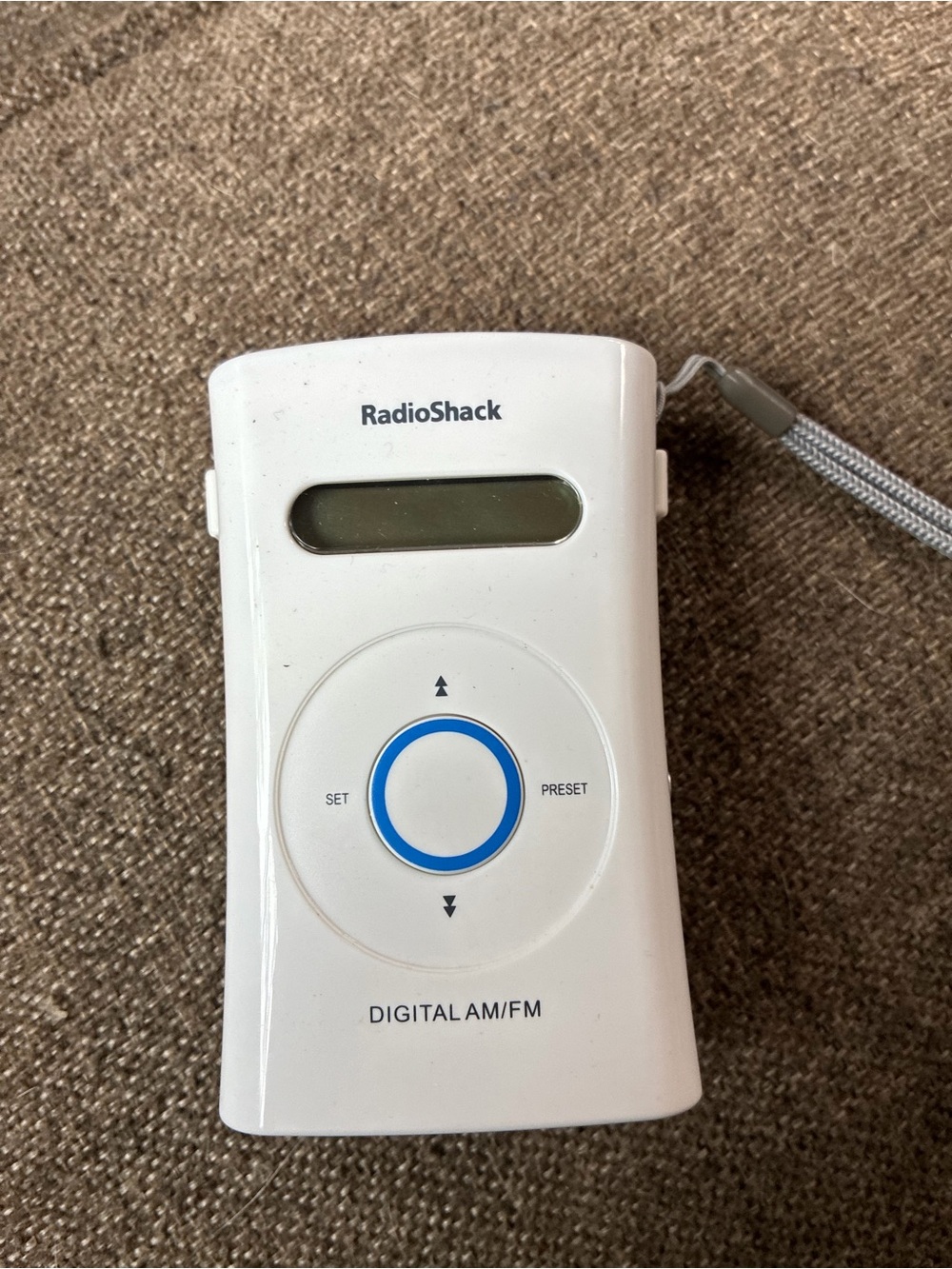 RadioShack White Digital AM/FM Pocket Radio with Wrist Strap Spirit Box
